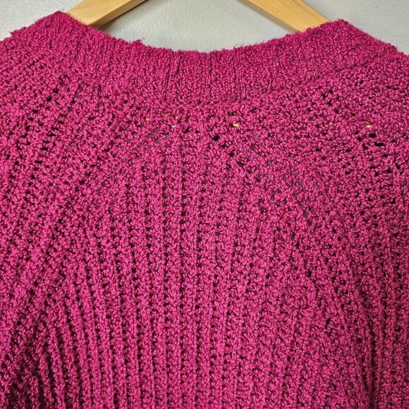 EUC AMERICAN EAGLE OUTFITTERS MAGENTA LONG OPEN CARDIGAN SIZE M - Picture 7 of 14
